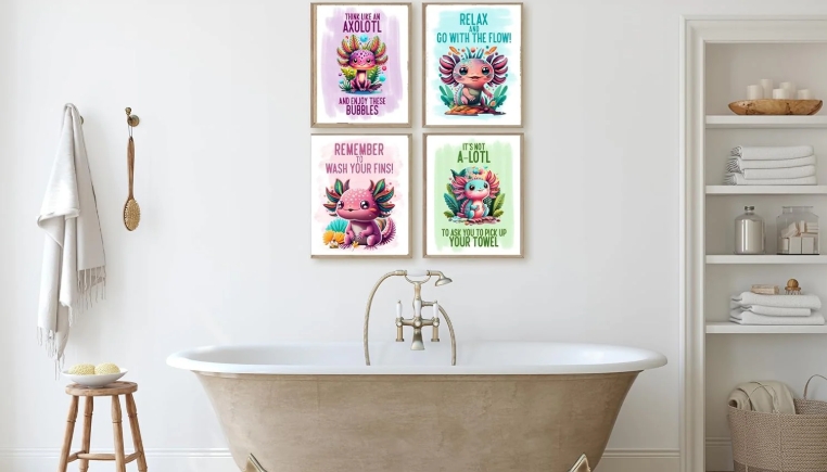 shower curtain wall art