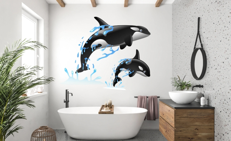 wall transfers for bathroom