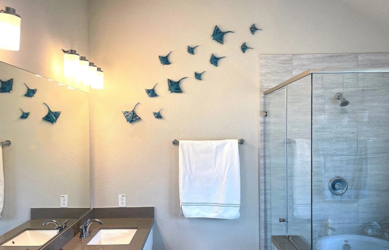 beach wall art for bathroom