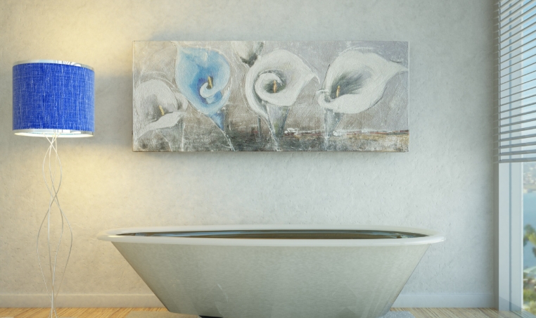 silver bathroom wall decor