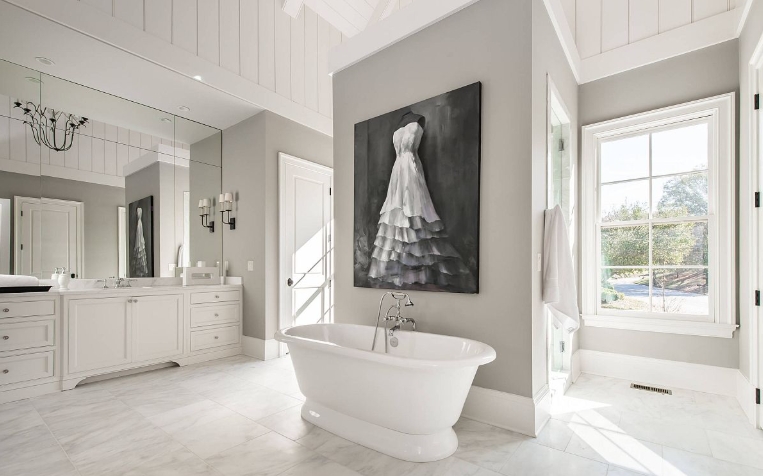 large bathroom art