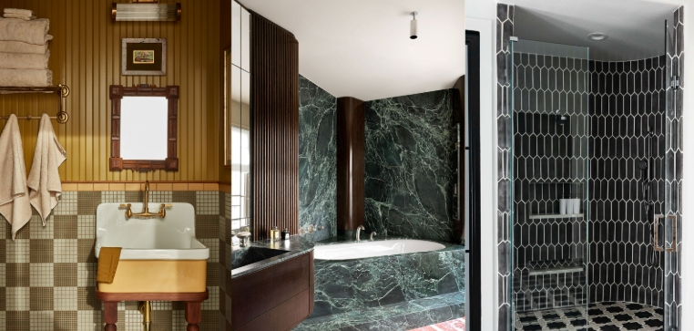 art deco tiles bathroom