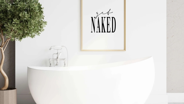 funny bathroom wall art