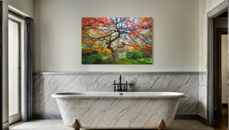 metal art for bathroom