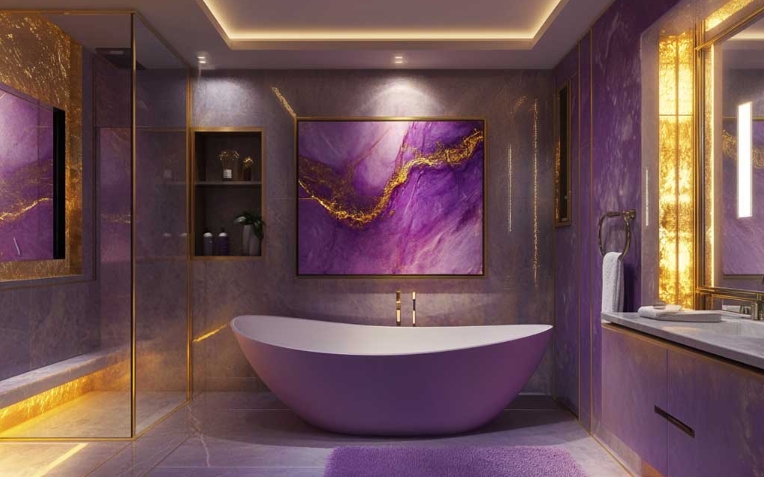gold bathroom wall decor