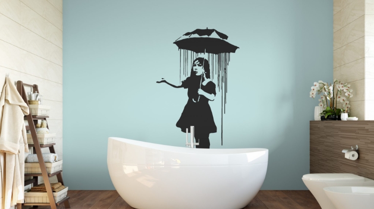 bathroom wall decal