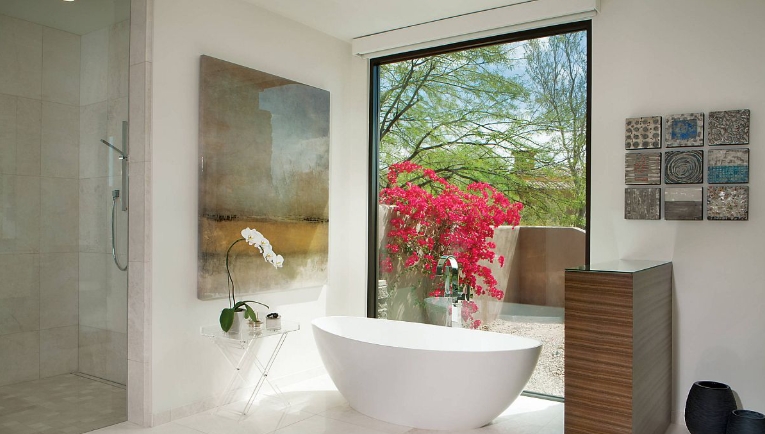 modern bathroom art
