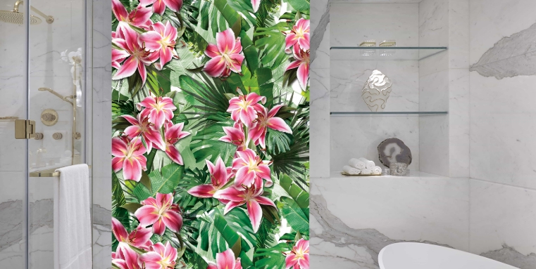 bathroom flower wall decor