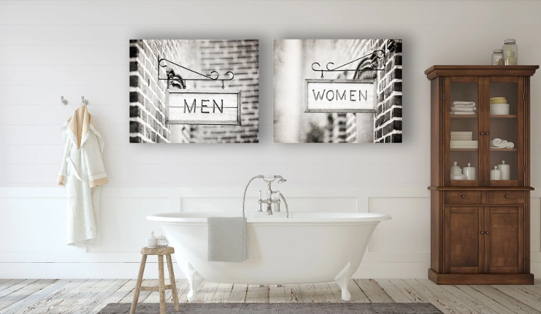 canvas for bathroom wall