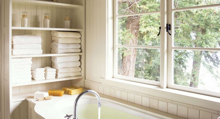 bathroom accent shelf