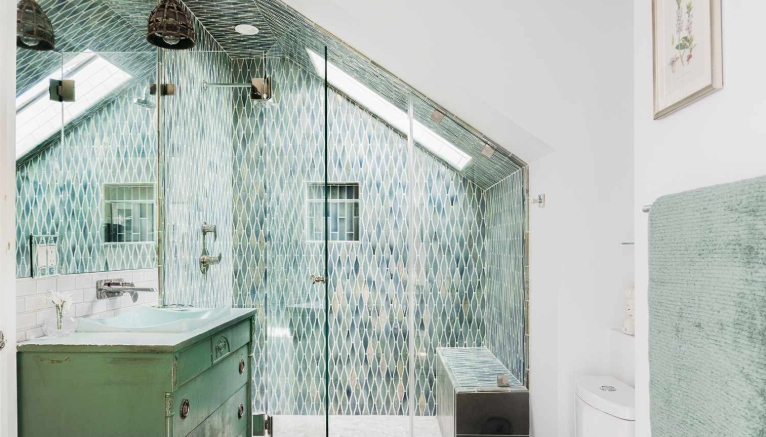 green wall art for bathroom