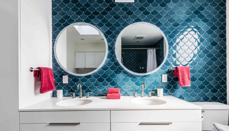 aqua bathroom wall decor