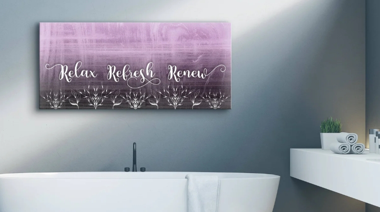 lavender bathroom wall decor