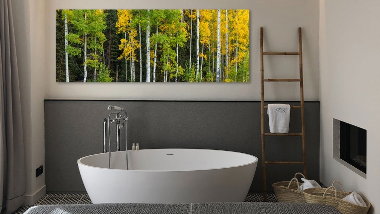 modern bathroom artwork