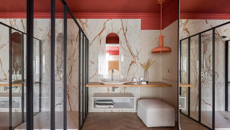 art deco bathroom wall art
