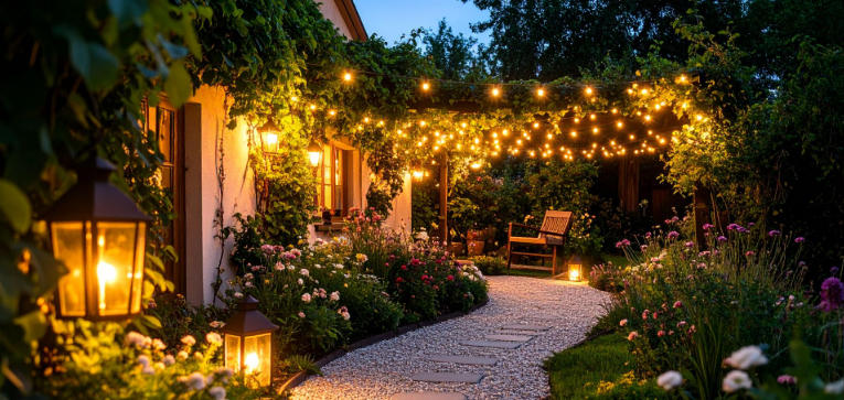 Front yard lighting on a budget