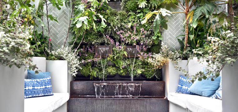 Front yard with modern seating ideas