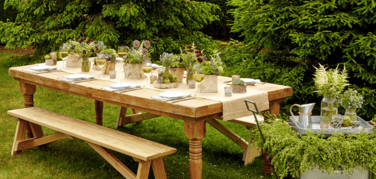 Rustic Garden Tables That Blend with Nature