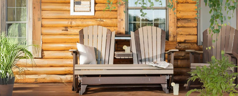 Adirondack Chairs with Rustic Charm