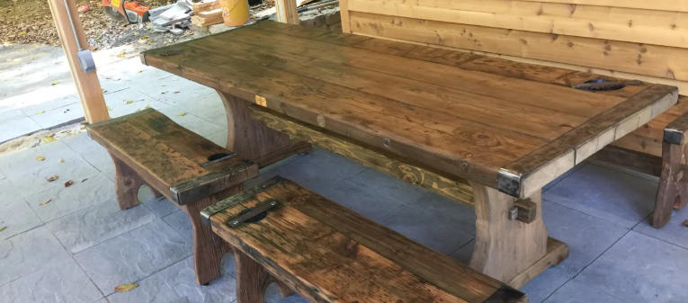 Rustic Wooden Garden Tables for Outdoor Meals