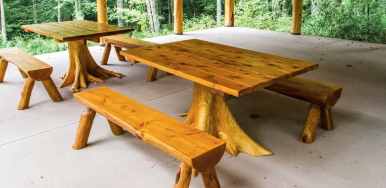 Rustic Wood Outdoor Tables for Natural Spaces