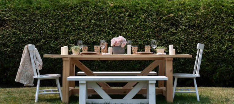 Large Rustic Outdoor Tables for Family Meals