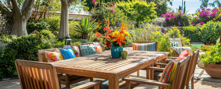 Chunky Rustic Garden Furniture for Bold Designs