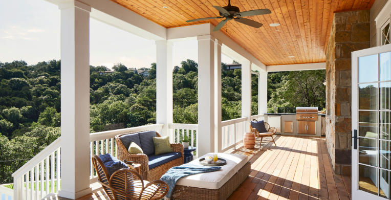 Country Style Outdoor Ceiling Fans for Porches
