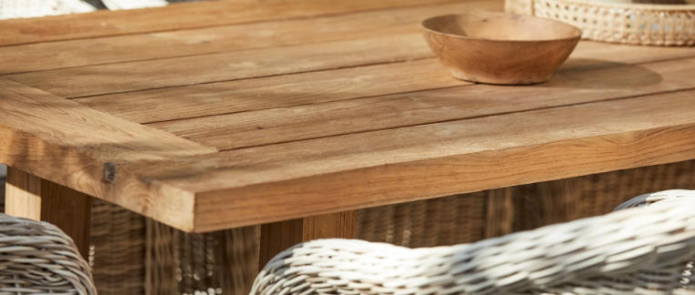 Rustic Teak Outdoor Dining Tables for Durability