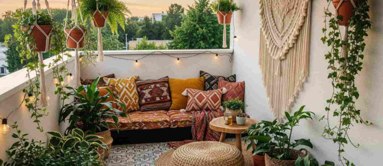 How to Style a Boho Balcony with Natural Elements