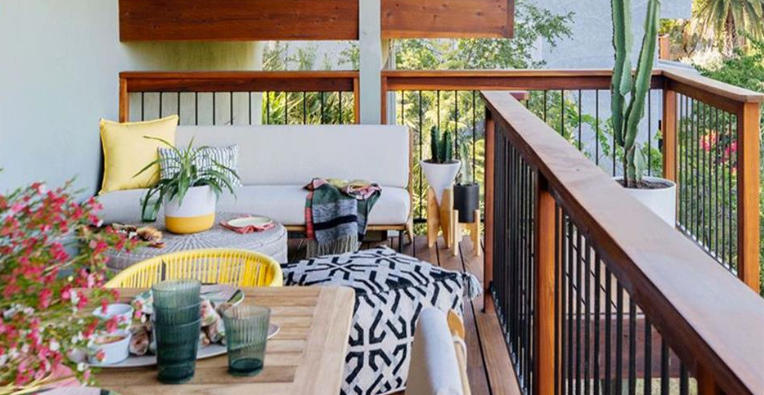 Boho Balcony Decor with Relaxing Floor Seating
