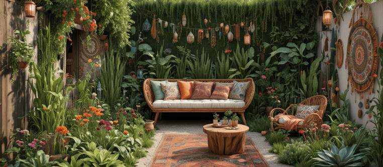 Boho Garden Decor Ideas with Handmade Touches