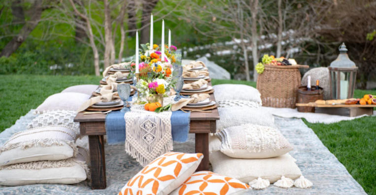 Boho Outdoor Decor with Rustic Elements