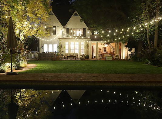 Boho Backyard Decor with String Lighting