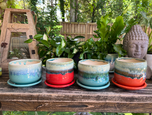 Boho Outdoor Decor with Handmade Clay Decor