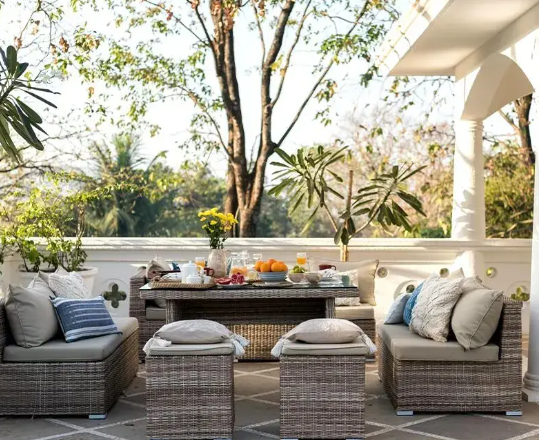 Boho Pergola Decor with Soft Drapes