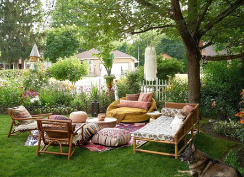 Creating a Boho Outdoor Lounge Area