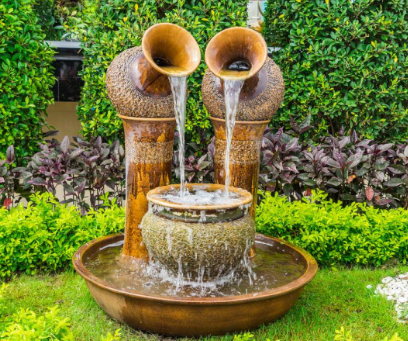 Spring Garden Ideas with Decorative Garden Fountains