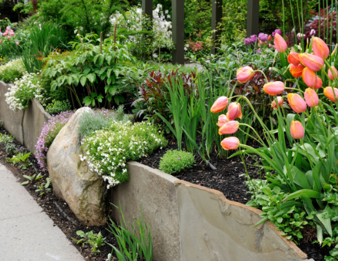 Spring Garden Ideas with Backyard Garden Walls
