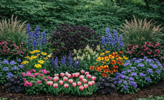 Spring Garden Ideas with Fresh Seasonal Garden Colors
