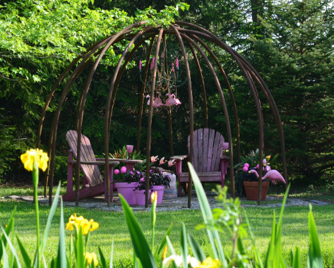 Spring Garden Ideas with Unique Outdoor Garden Features