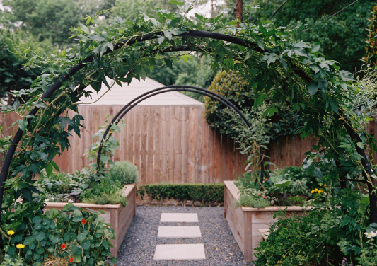 Spring Garden Ideas with Garden Arches and Walkways