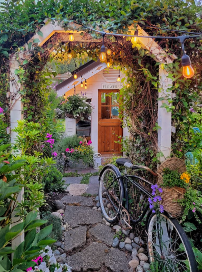 Repurposed Vintage Items for Patio Decor