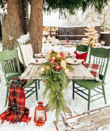 Vintage Patio Decor for Christmas