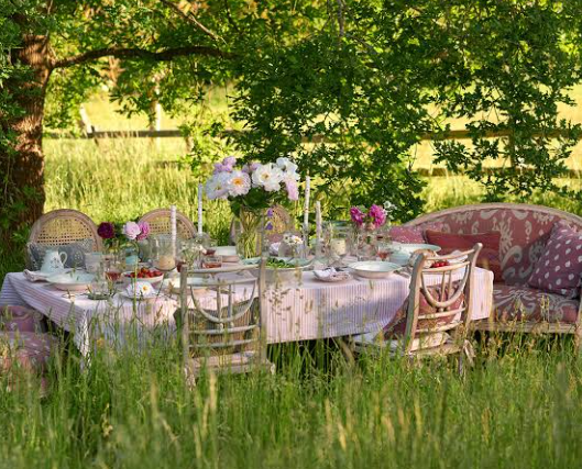 Vintage Patio Decor for Tea Parties